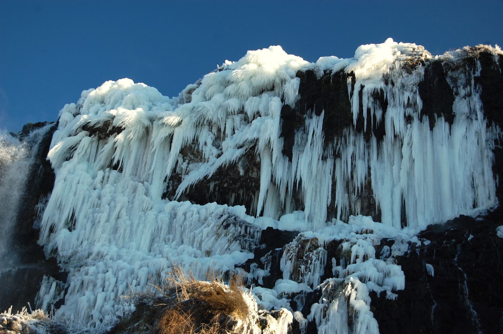 Frozen waterfall
